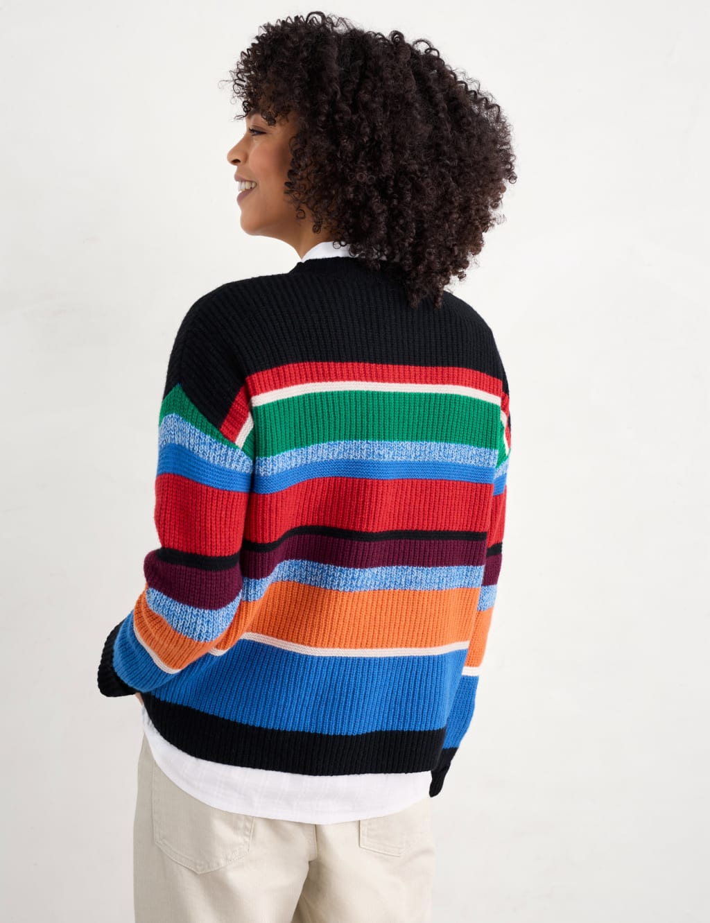 Merino Wool Rich Striped Jumper 4 of 4