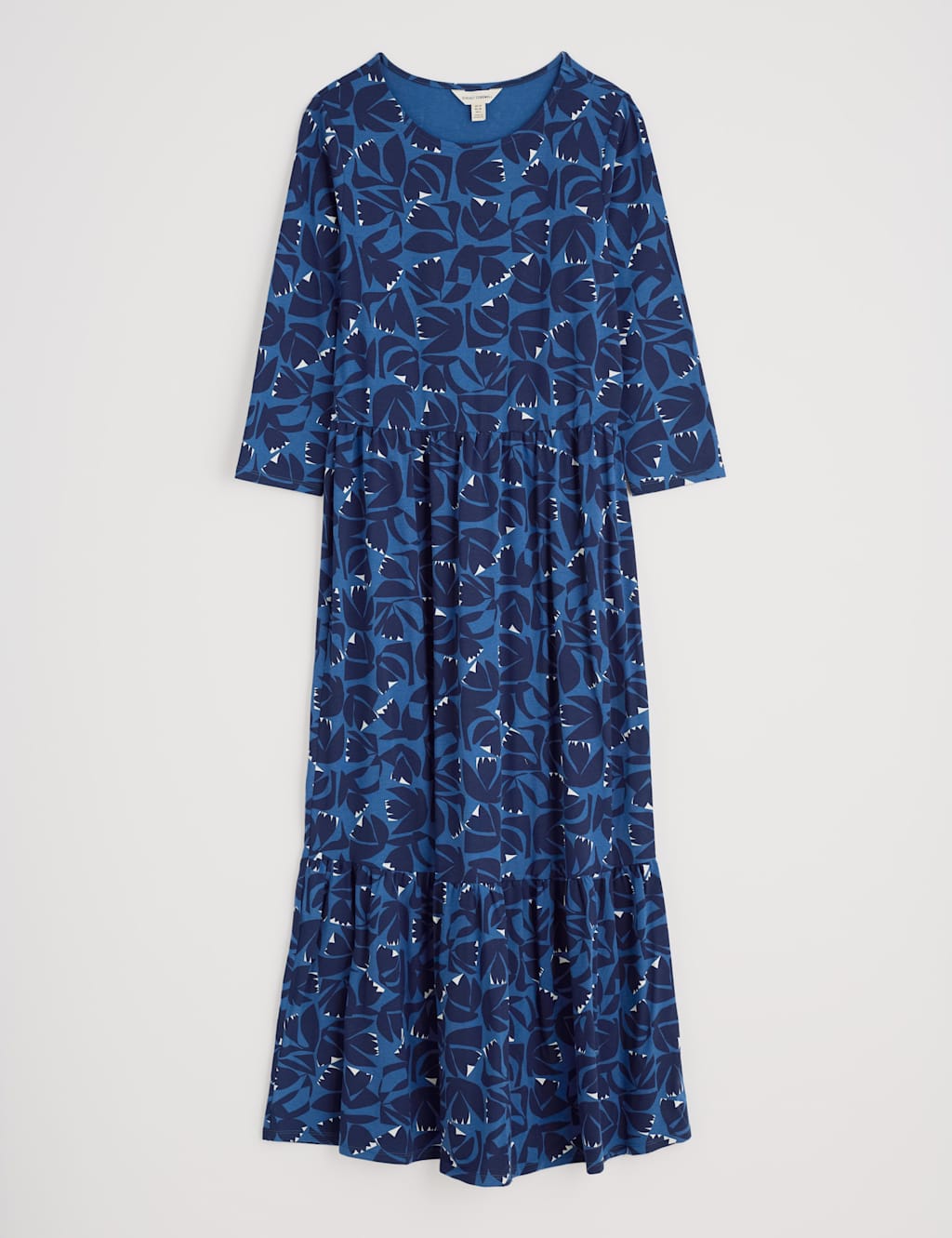 Cotton Blend Floral Midaxi Tiered Dress 2 of 4