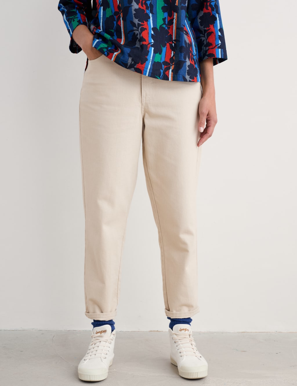 Mom High Waisted Ankle Grazer Jeans 3 of 4