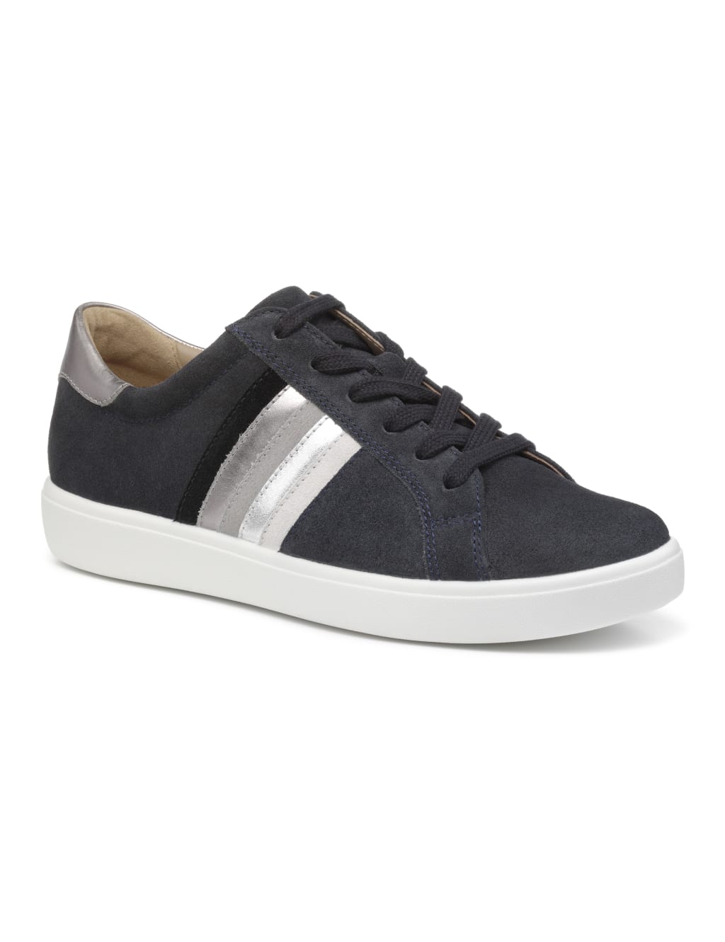 Switch Wide Fit Leather Lace Up Trainers Hotter M S