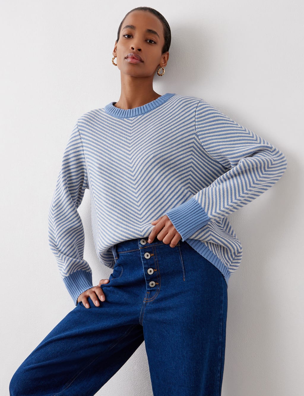 Cotton Rich Chevron Jumper 3 of 5