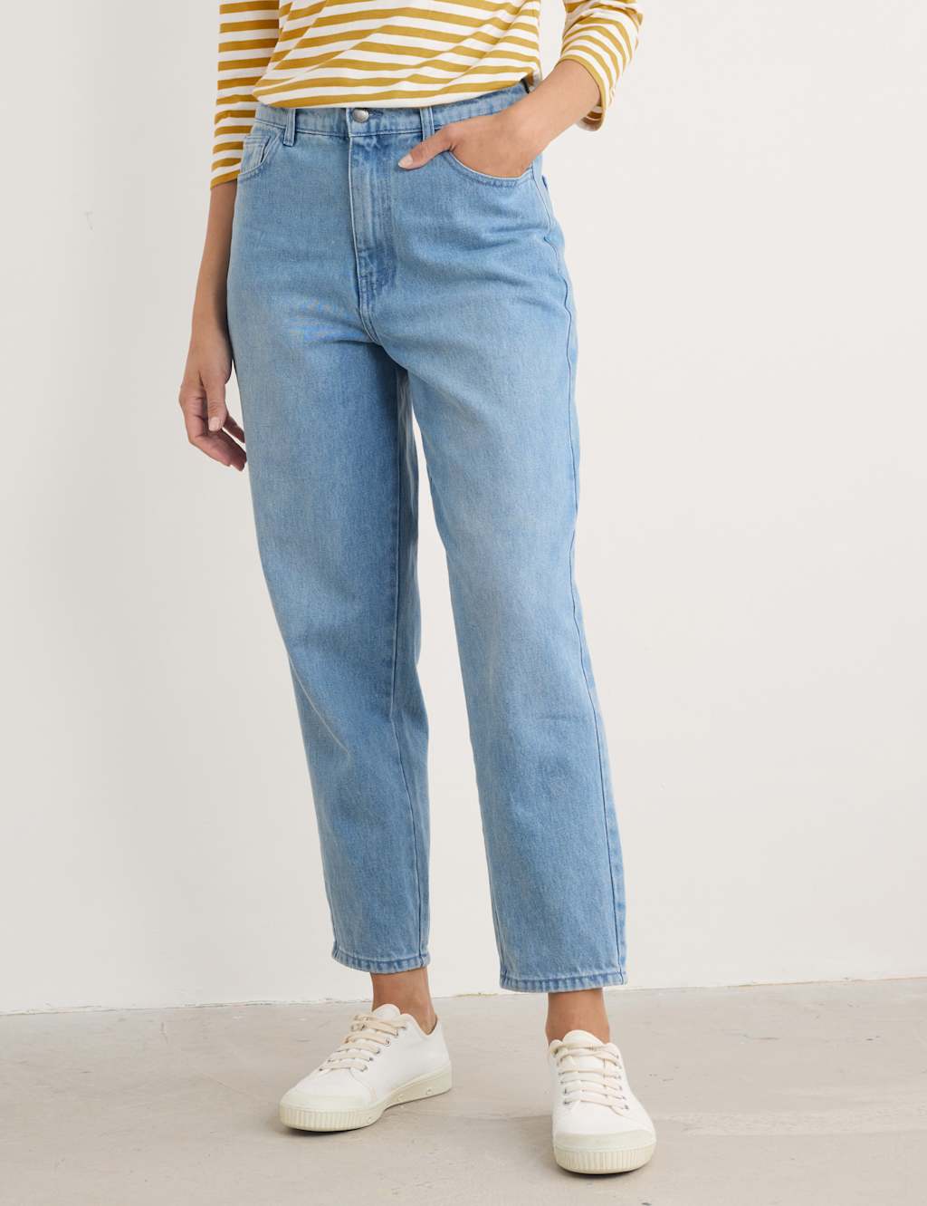 Mom High Waisted Ankle Grazer Jeans 3 of 4