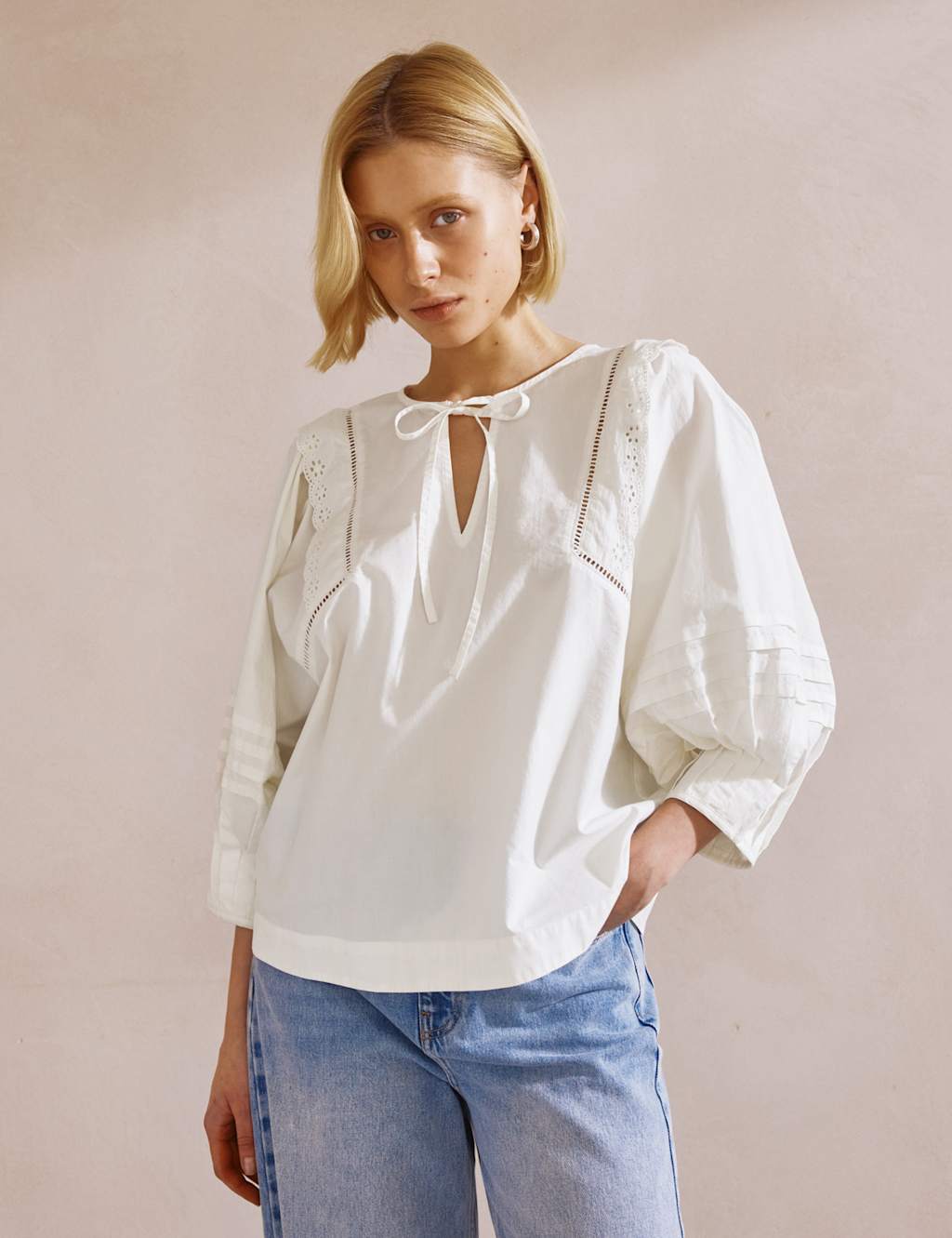 UND FUR EMBROIDERY SKIN TOP 新品
