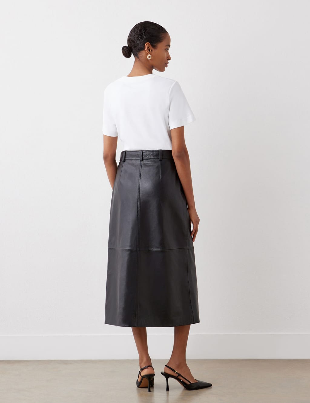 Leather Midi Pencil Skirt Finery London M S