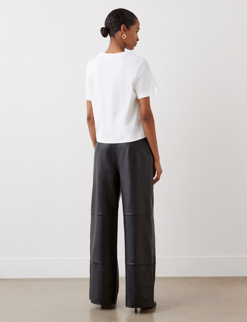 Leather Wide Leg Trousers 3 of 5
