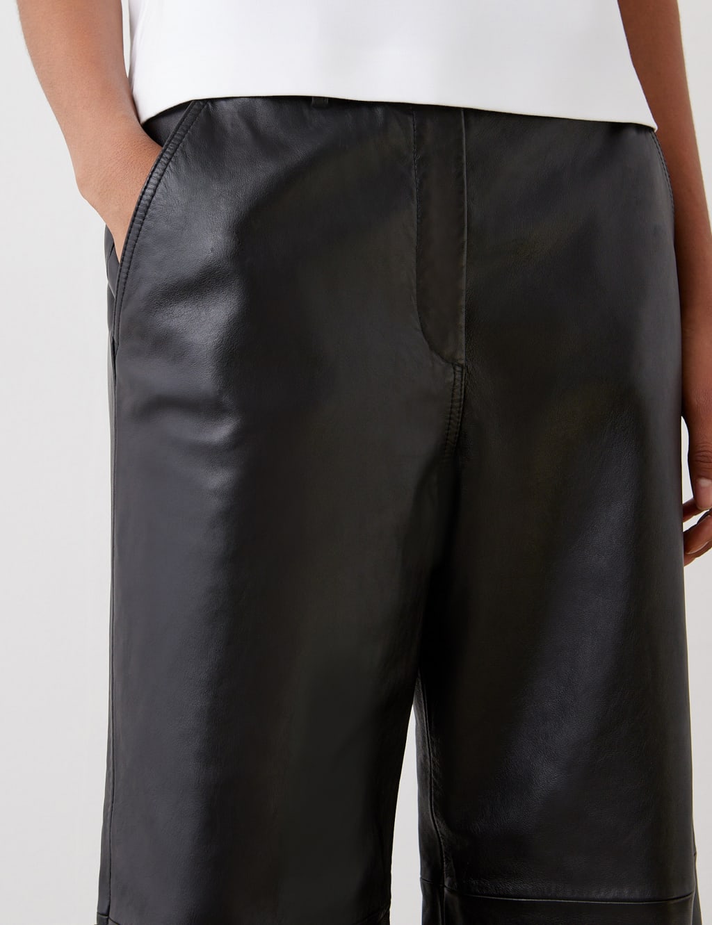 Leather Wide Leg Trousers 4 of 5