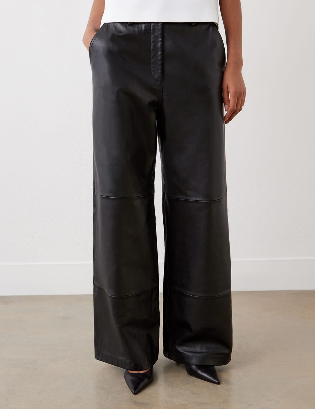 Leather Wide Leg Trousers 5 of 5
