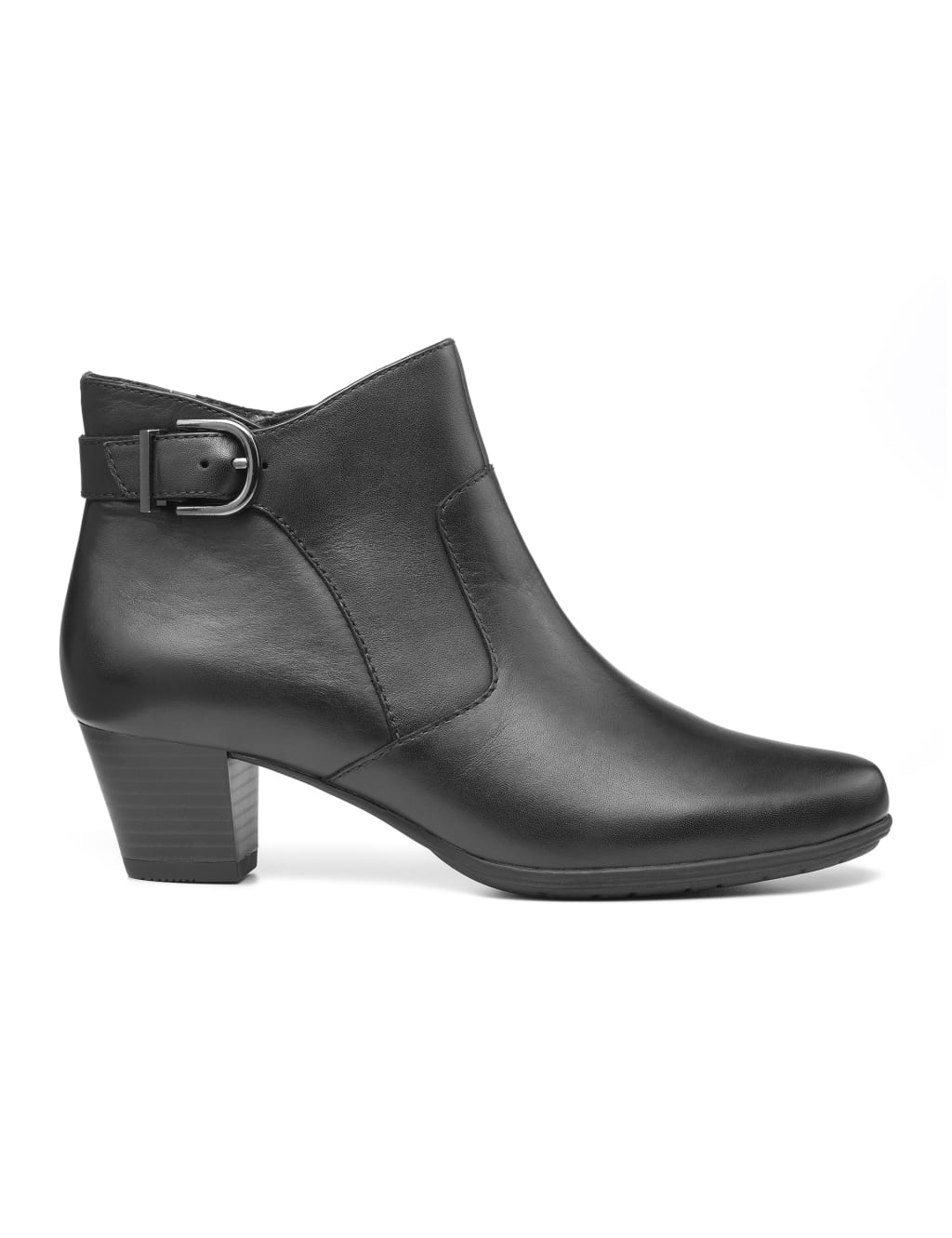 Addison Wide Fit Leather Mid Heel Ankle Boots Hotter M S