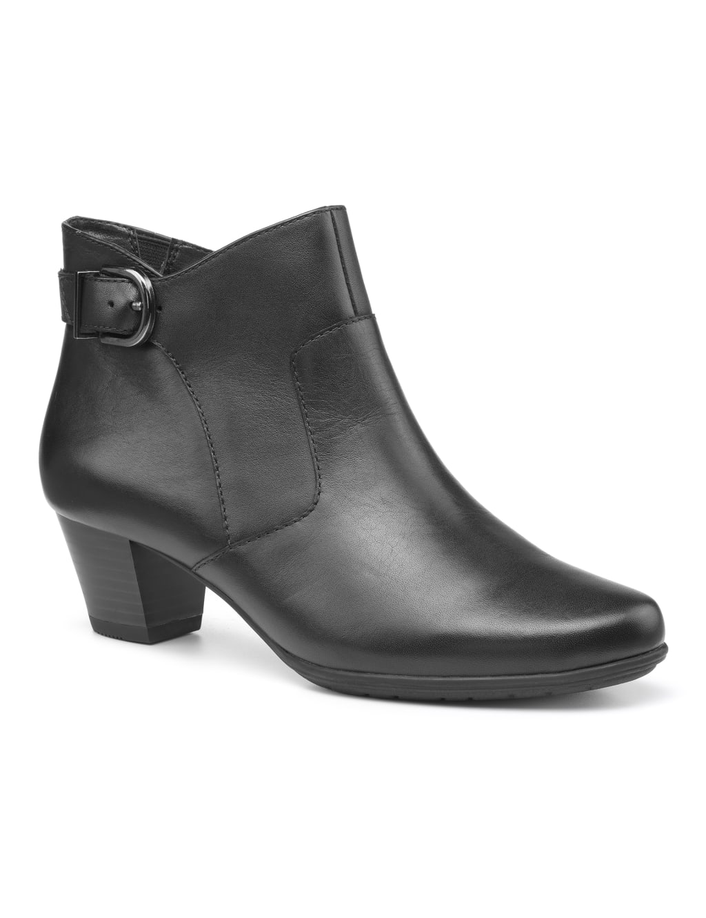 Addison Wide Fit Leather Mid Heel Ankle Boots 4 of 4