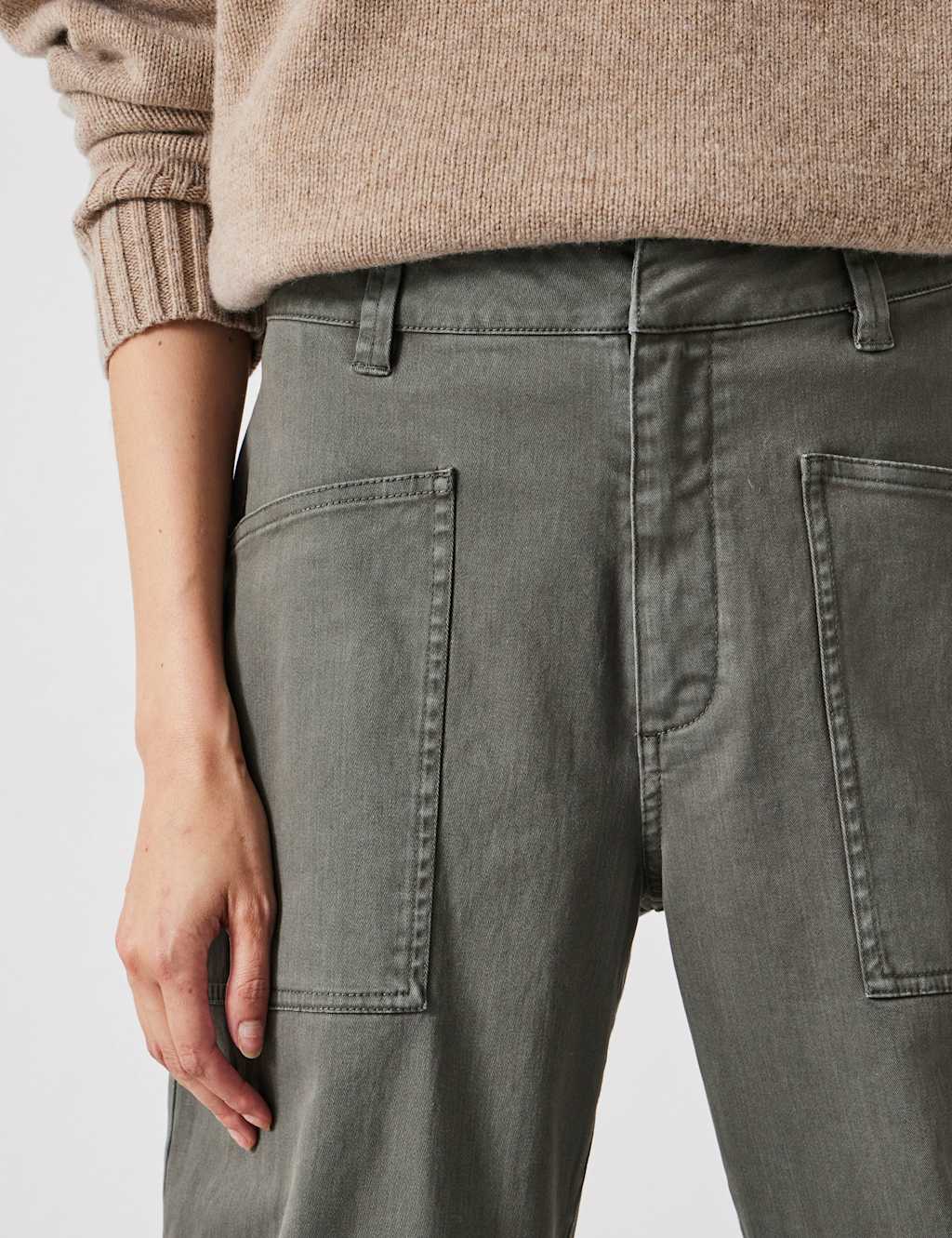 Cordi Cotton Rich Barrel Leg Trousers 4 of 5