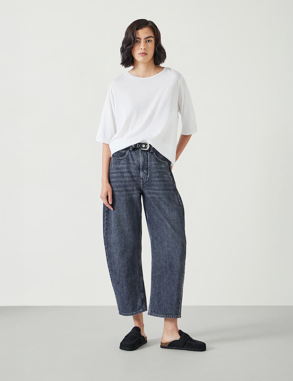 Reece Cotton Rich Crew Neck Drapey T-Shirt 5 of 5