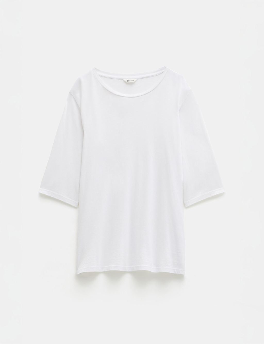 Reece Cotton Rich Crew Neck Drapey T-Shirt 2 of 5