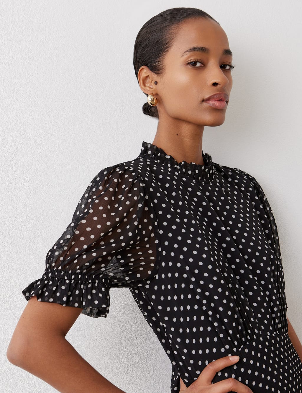 Polka Dot Midi Tea Dress 2 of 4