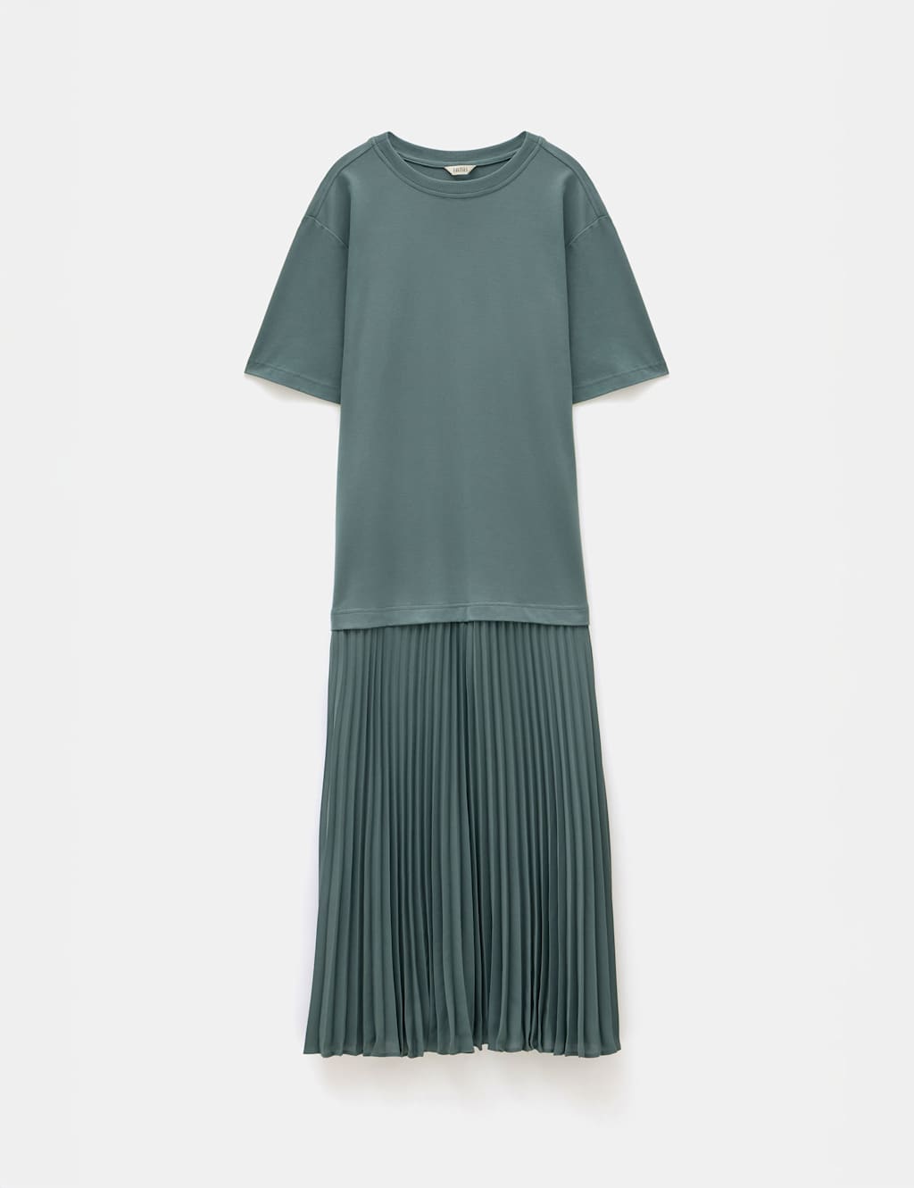 Esme Cotton Rich Pleated Midi T-Shirt Dress 2 of 5