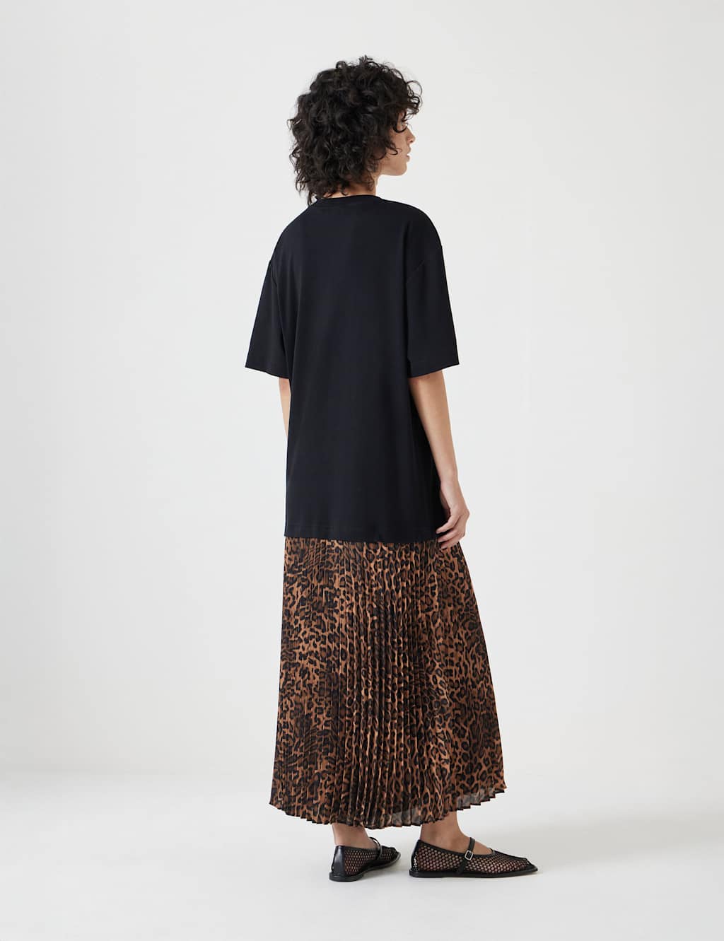 Cotton Rich Animal Print Midi T-Shirt Dress 3 of 6