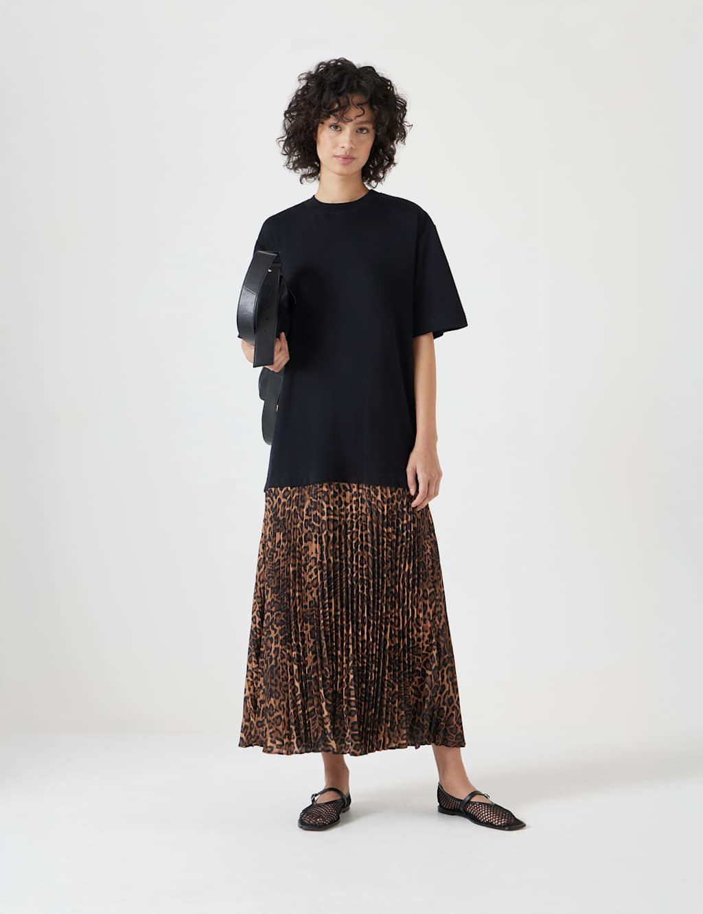 Cotton Rich Animal Print Midi T-Shirt Dress 5 of 6