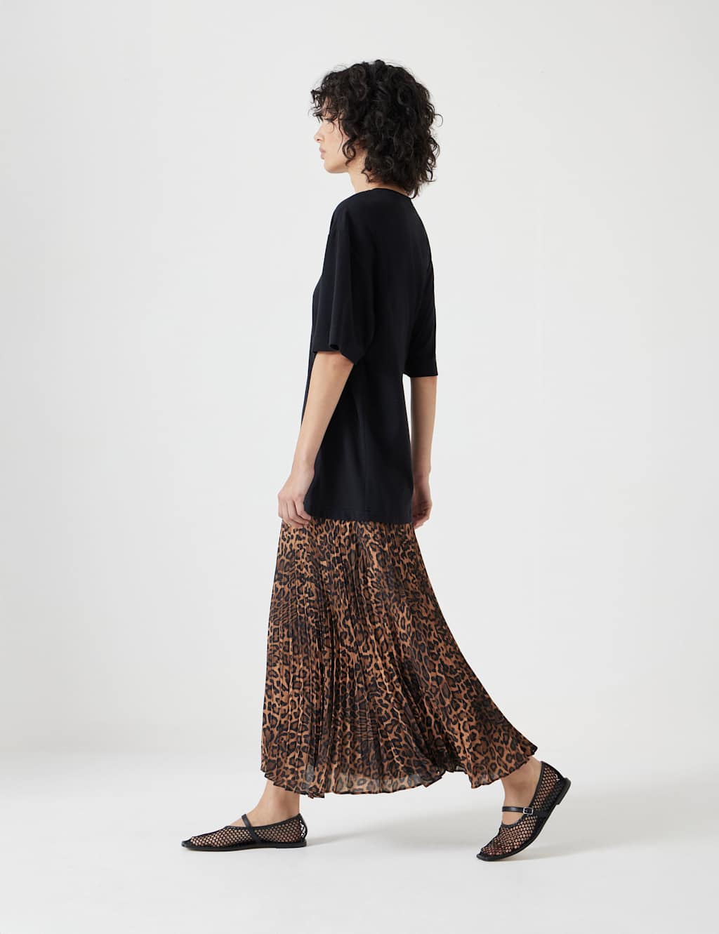 Cotton Rich Animal Print Midi T-Shirt Dress 6 of 6