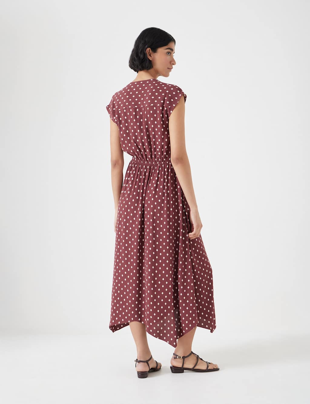 Geometric Print Maxi Waisted Relaxed Dress 4 of 5