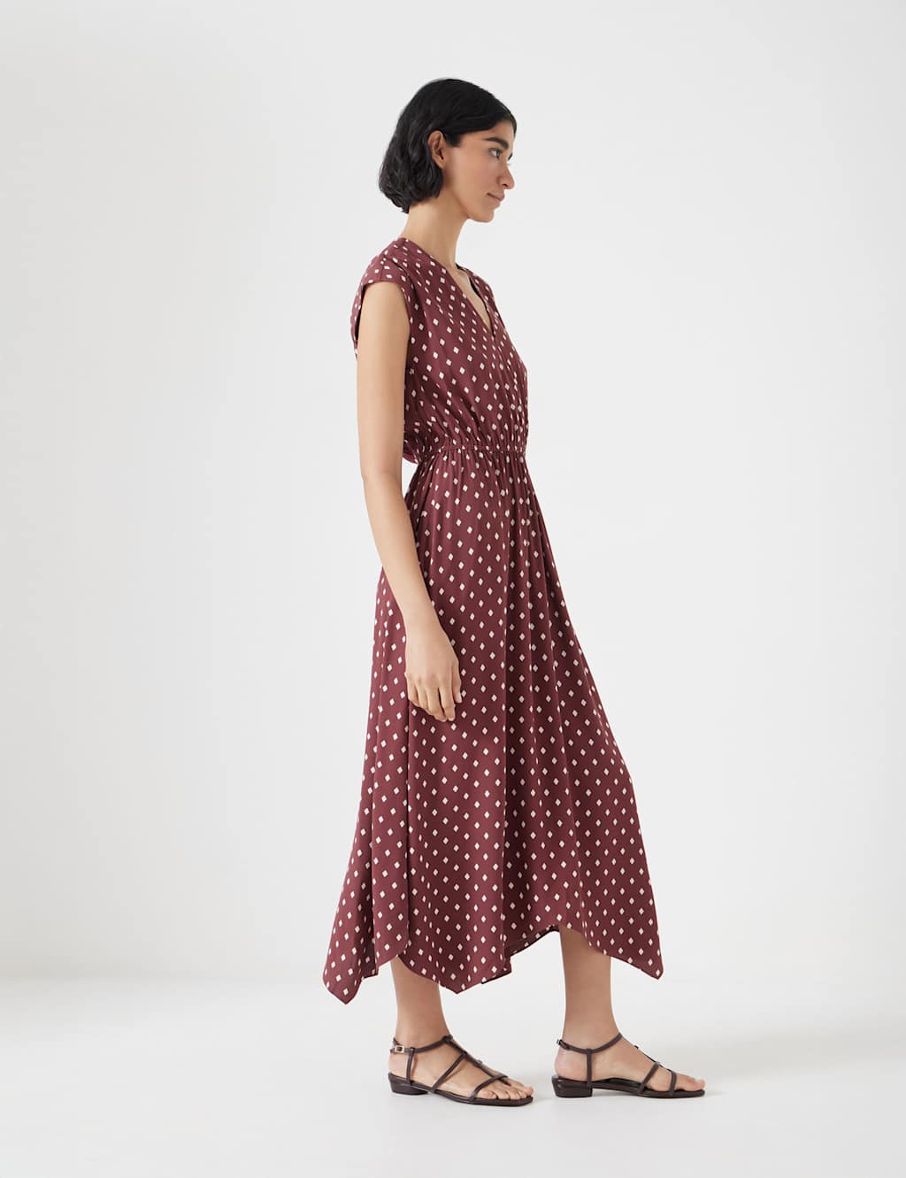 Geometric Print Maxi Waisted Relaxed Dress 5 of 5