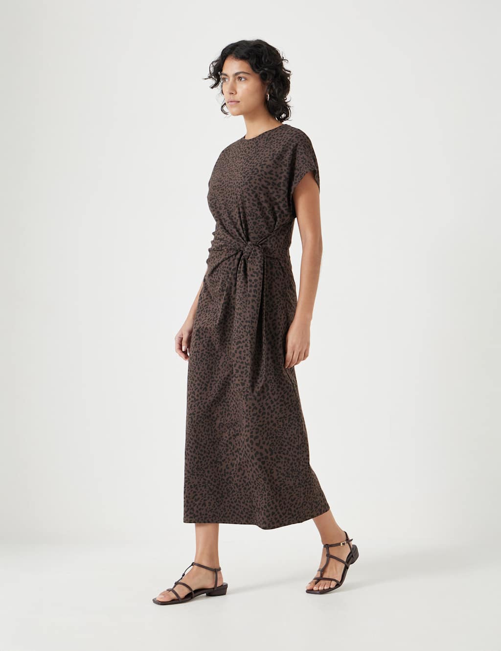 Jersey Animal Print Midi Bodycon Dress 3 of 5