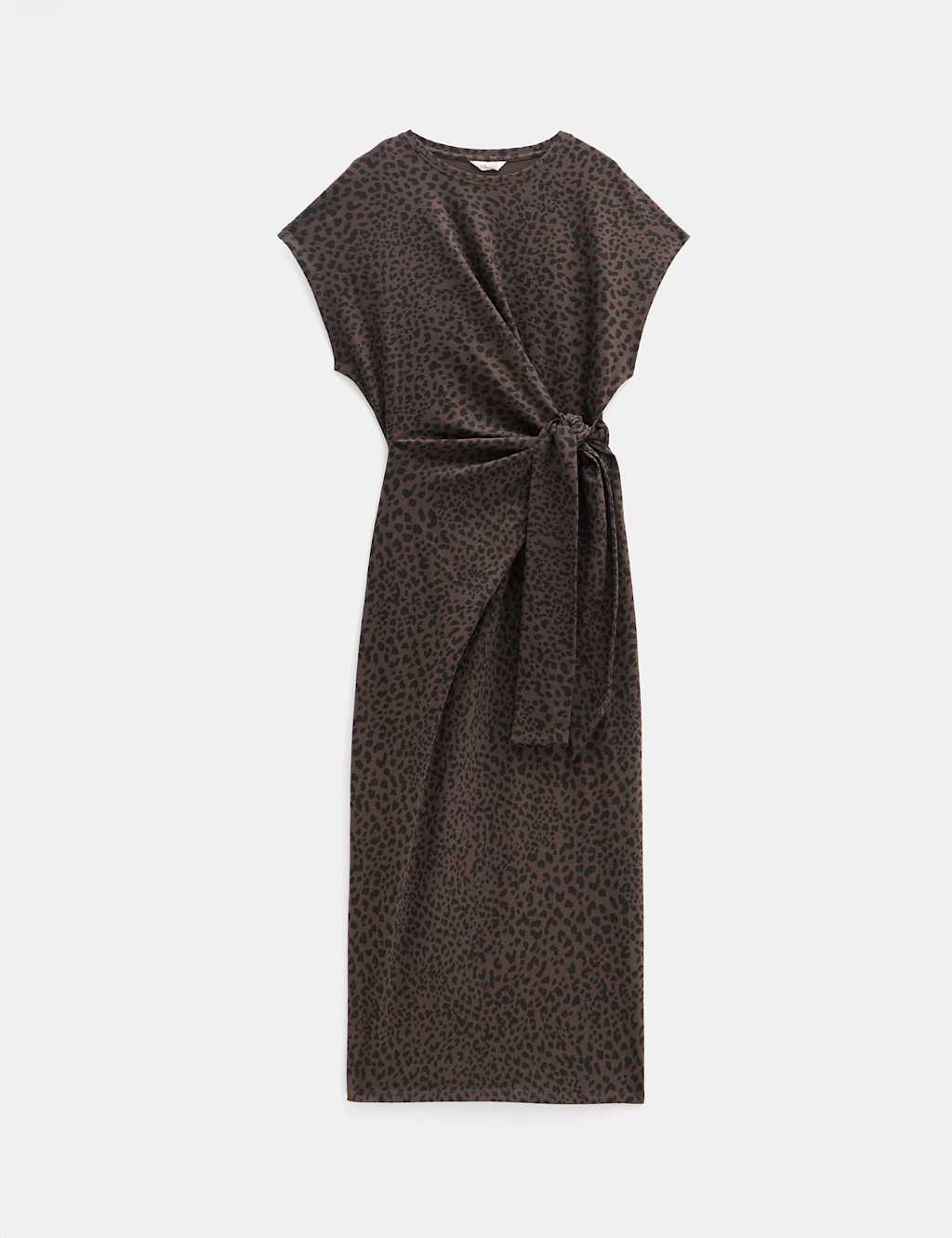 Jersey Animal Print Midi Bodycon Dress 2 of 5