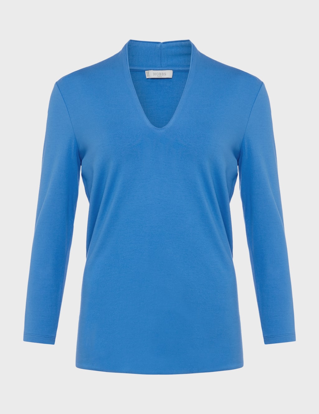 Jersey V-Neck 3/4 Sleeve Top 2 of 4