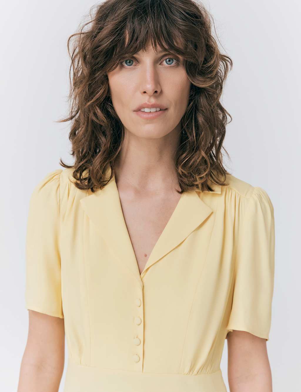 Crepe Button Detail Midi Shirt Dress 4 of 4
