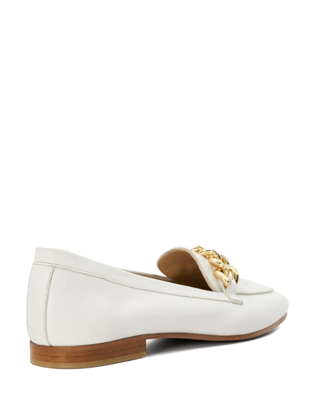 Leather Chain Detail Flat Loafers 3 of 4
