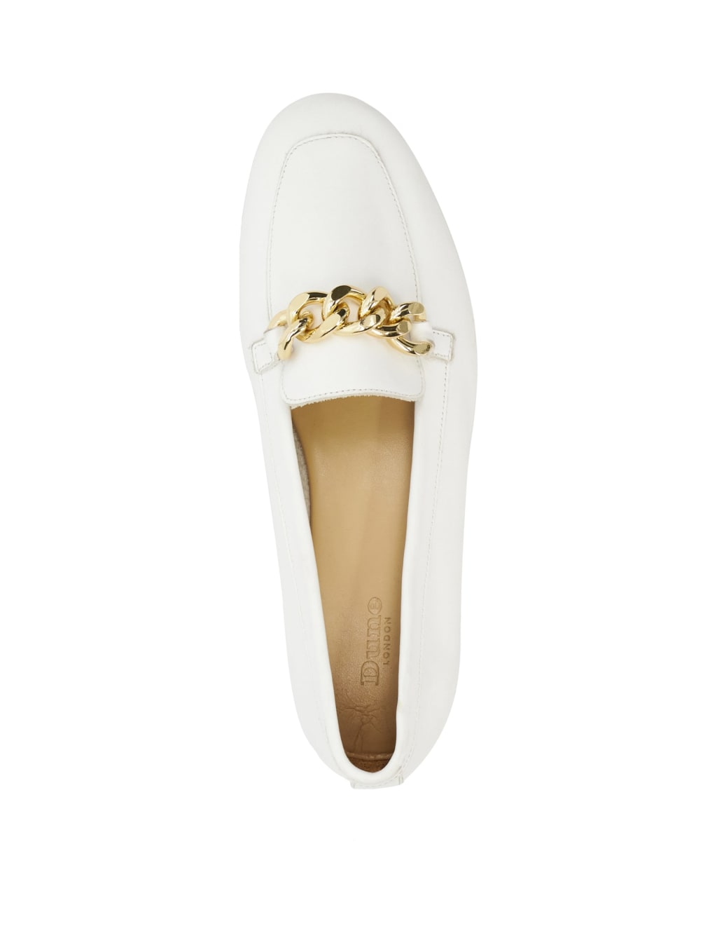 Leather Chain Detail Flat Loafers 4 of 4