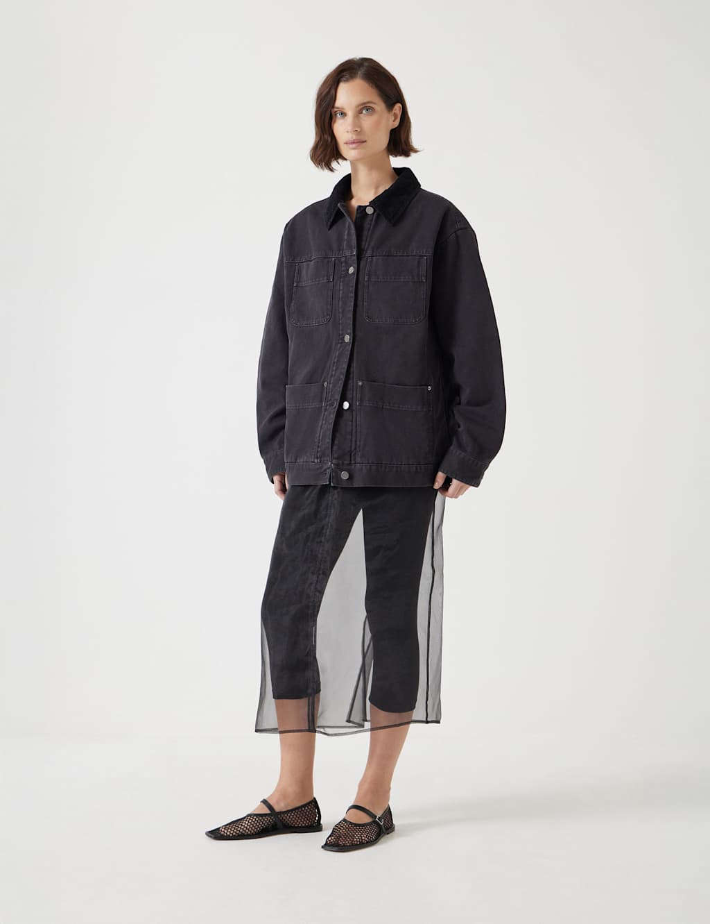 Pure Cotton Oversized Trucker Jacket 5 of 5