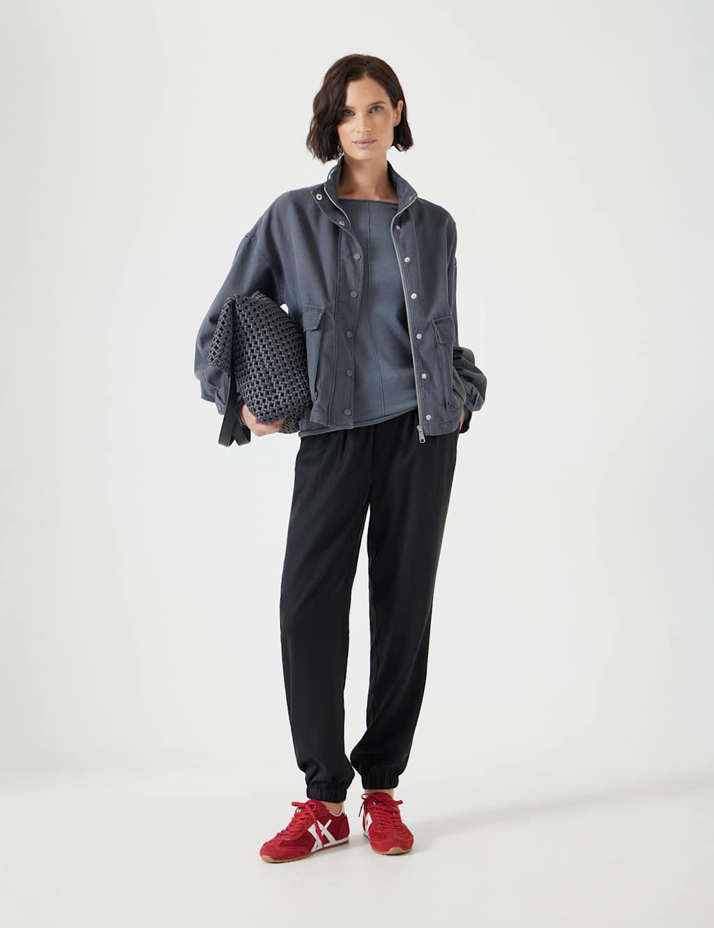 Cotton Blend Relaxed Utility Jacket 6 of 6