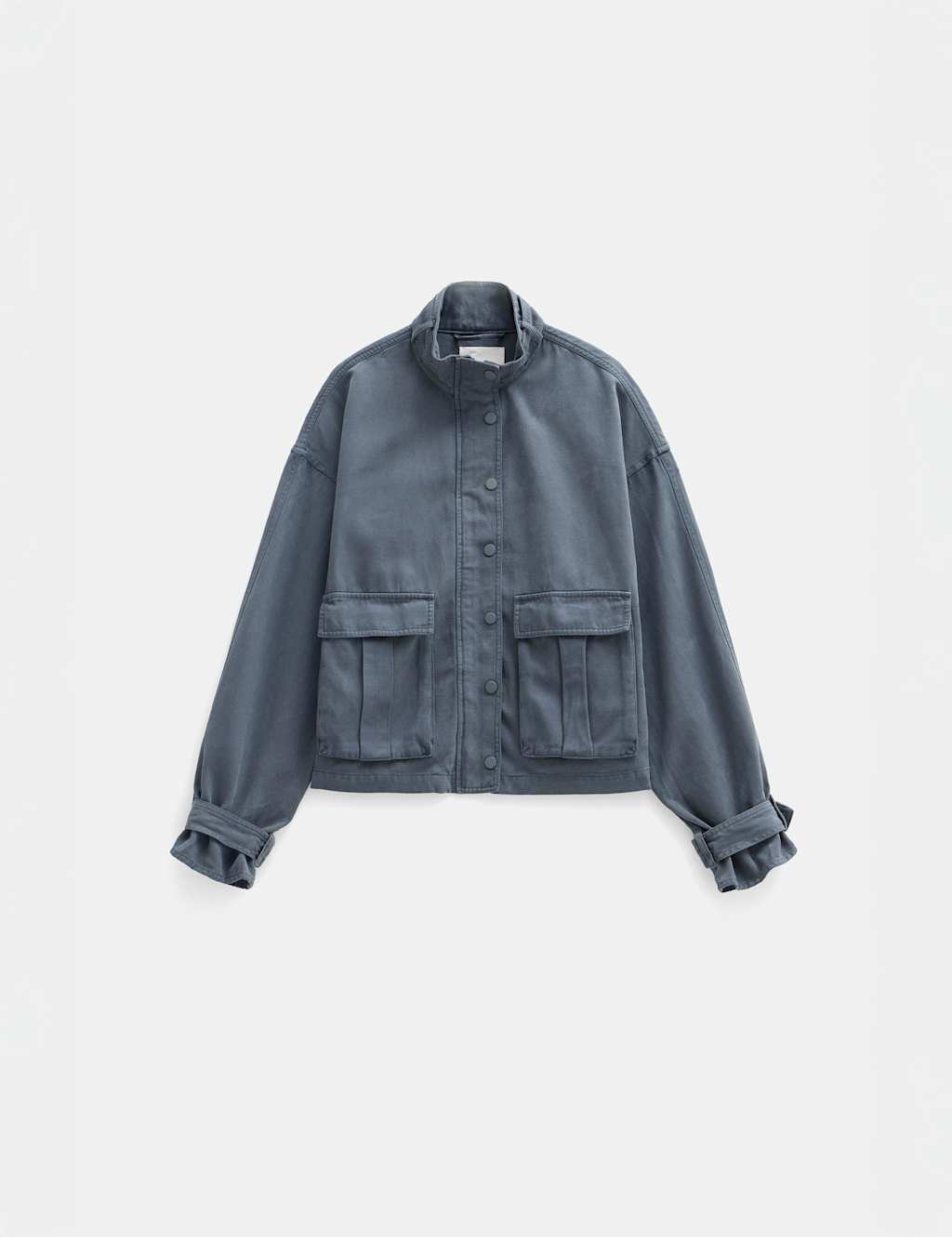 Cotton Blend Relaxed Utility Jacket 2 of 6