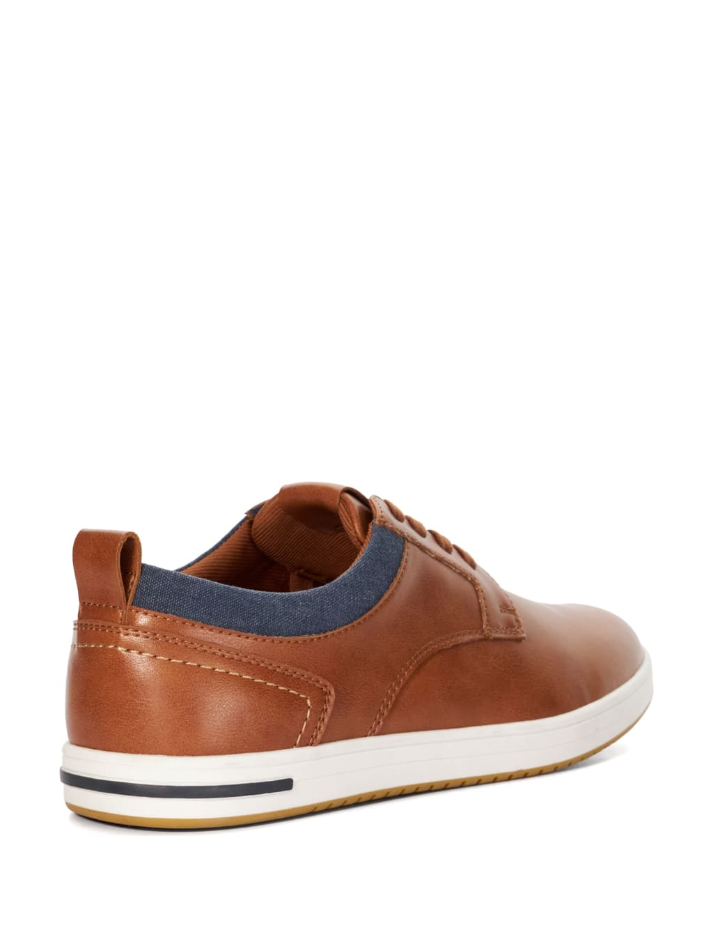Wide Fit Leather Lace Up Trainers 5 of 5