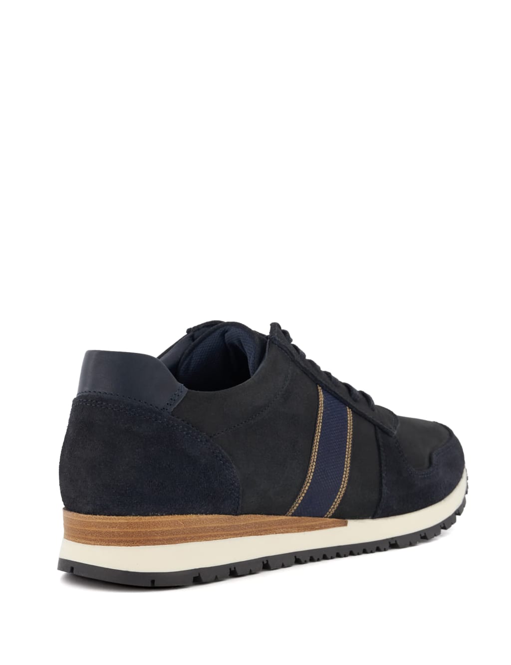 Wide Fit Leather Lace Up Trainers 6 of 6