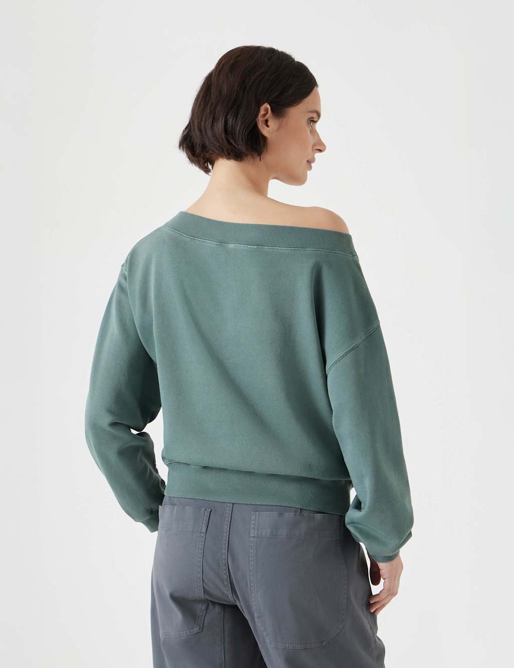 Pure Cotton Off the Shoulder Sweatshirt 4 of 5