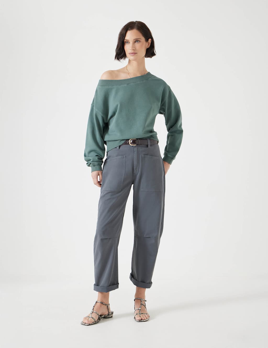 Pure Cotton Off the Shoulder Sweatshirt 5 of 5