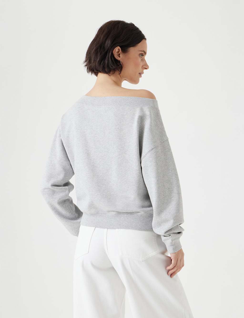 Pure Cotton Off the Shoulder Sweatshirt 3 of 5