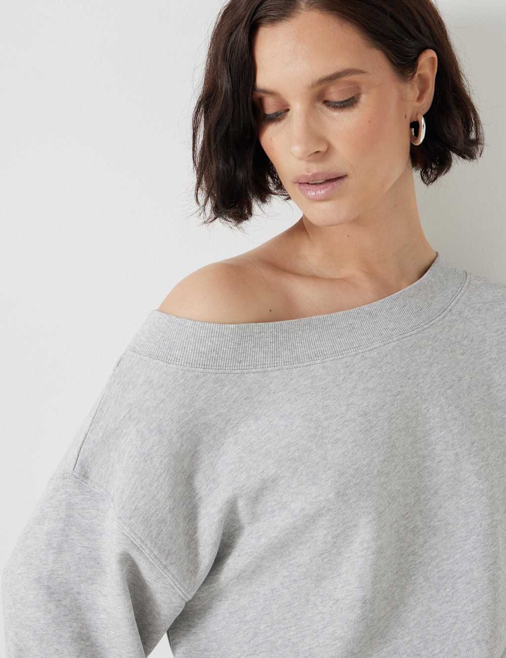 Pure Cotton Off the Shoulder Sweatshirt 5 of 5