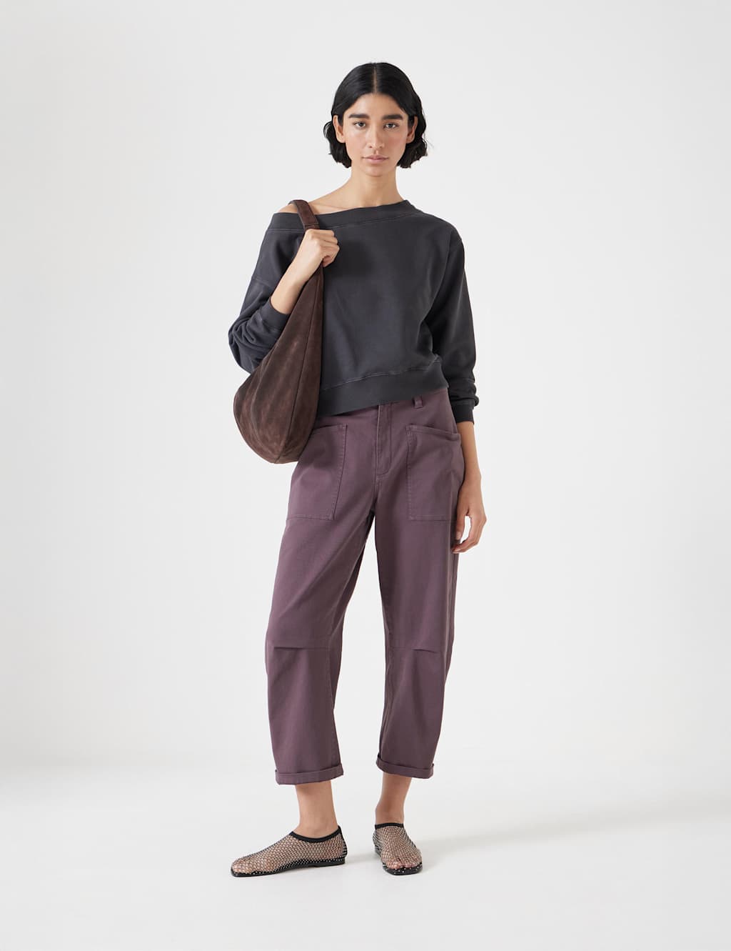 Pure Cotton Off the Shoulder Sweatshirt 4 of 5