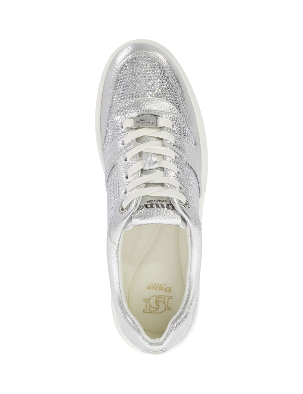 Dune silver trainers hot sale