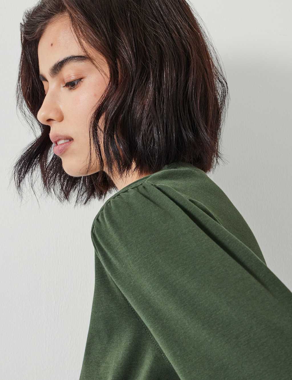 Jersey Puff Sleeve Sweatshirt 4 of 5