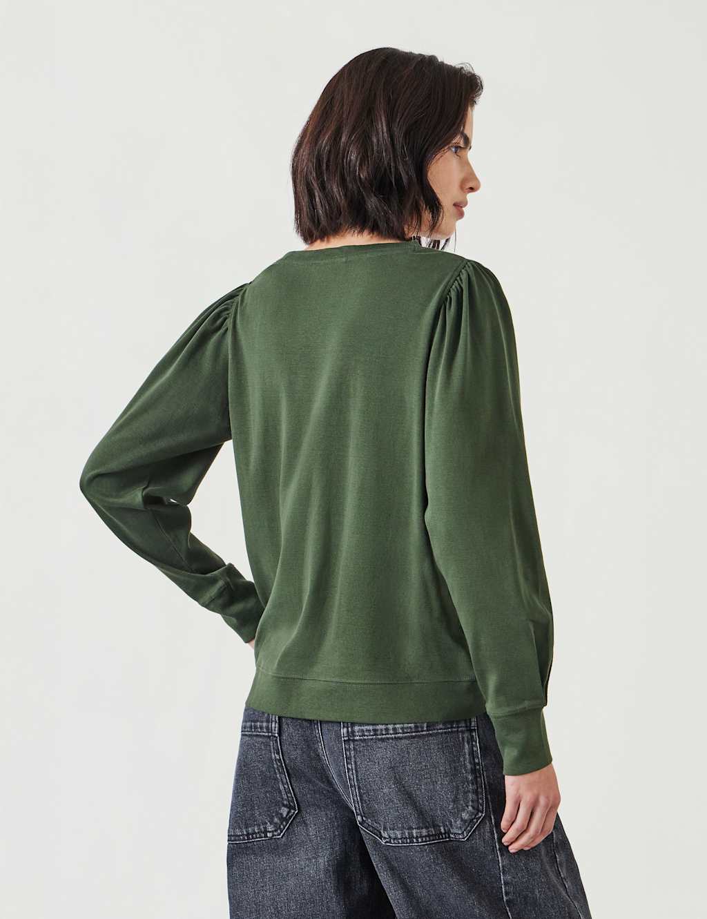 Jersey Puff Sleeve Sweatshirt 5 of 5