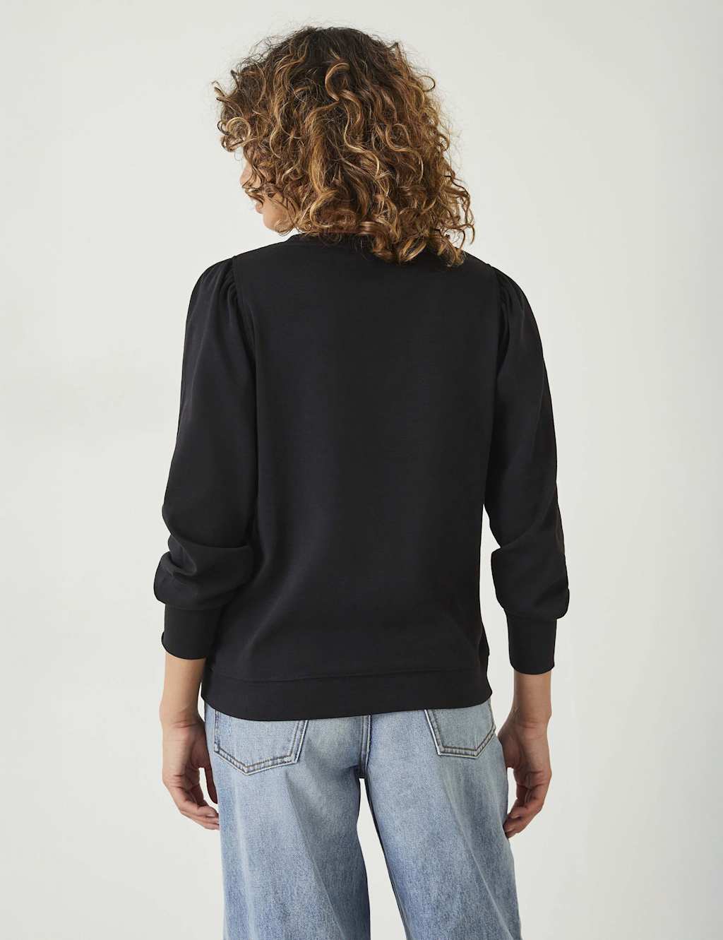 Jersey Puff Sleeve Sweatshirt 3 of 5