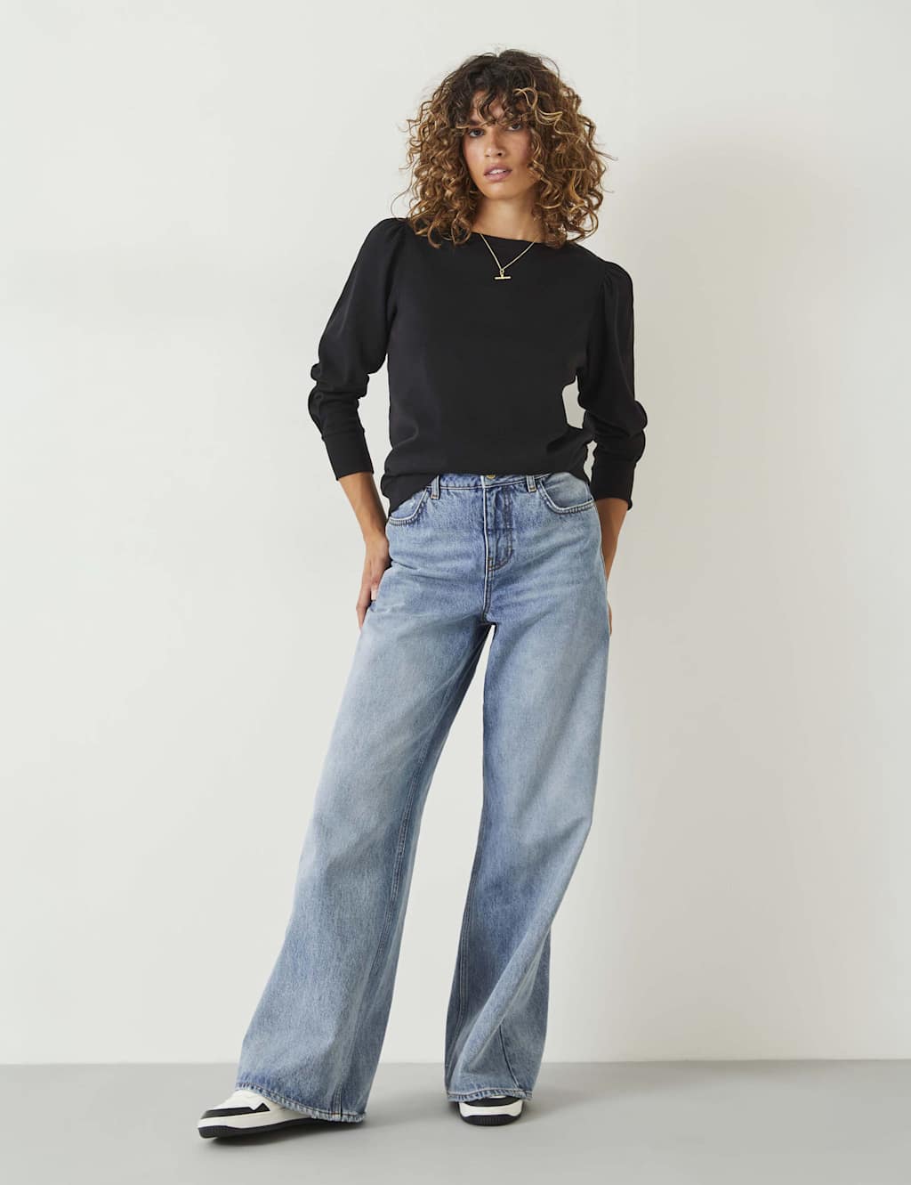 Jersey Puff Sleeve Sweatshirt 4 of 5
