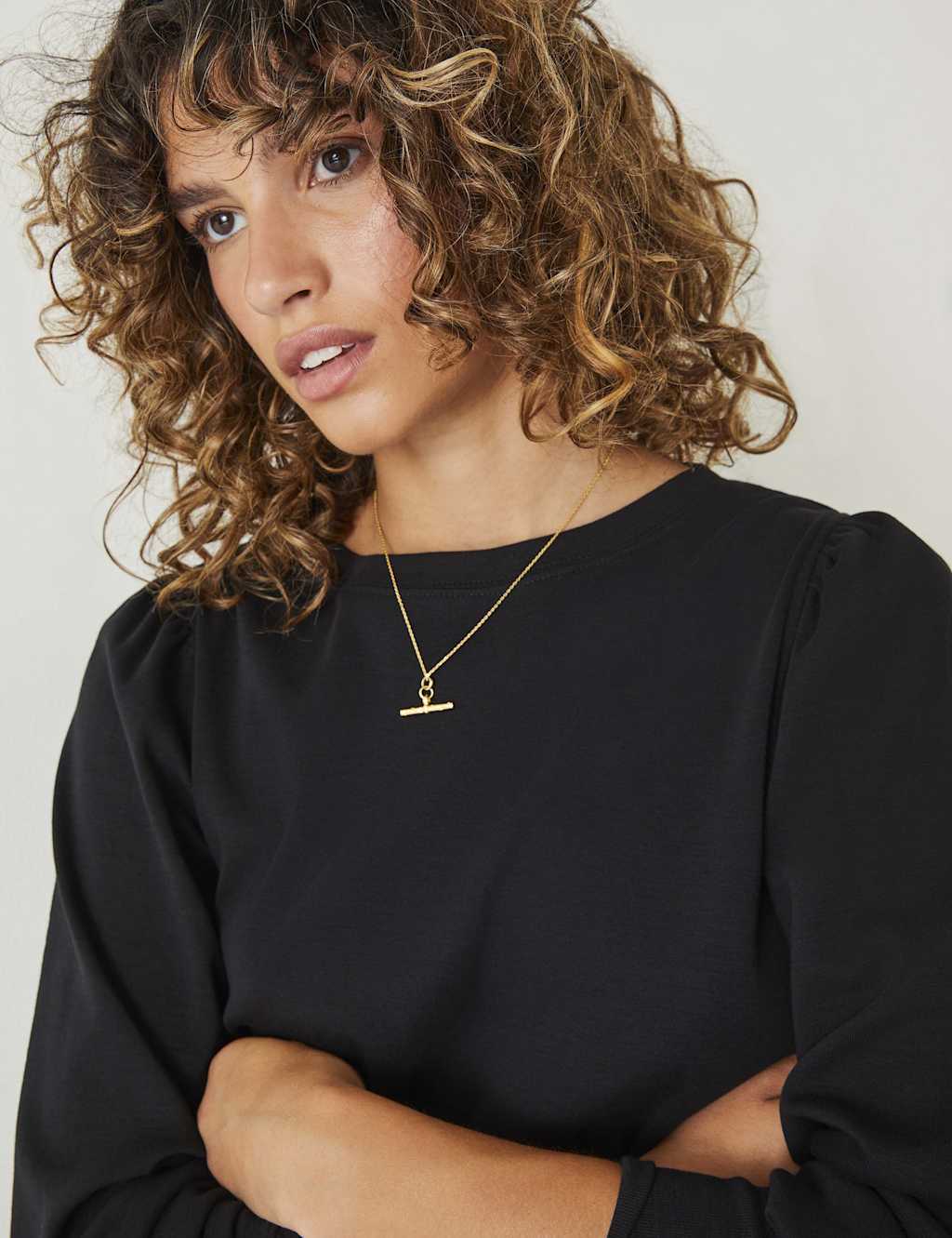 Jersey Puff Sleeve Sweatshirt 5 of 5