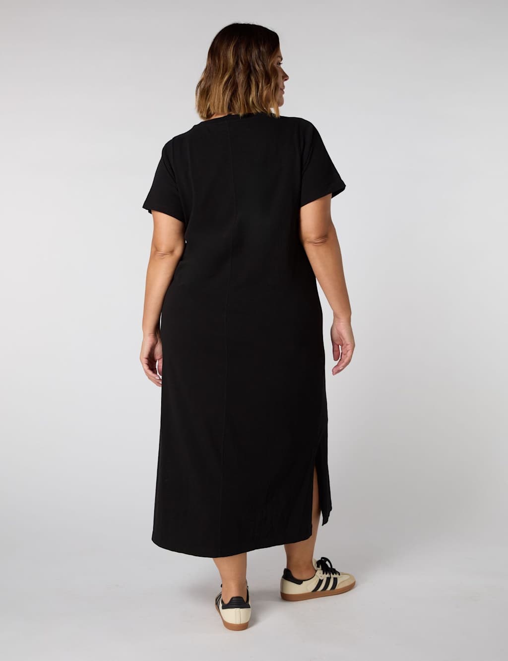 Pure Cotton V-Neck Midaxi T-Shirt Dress 2 of 3