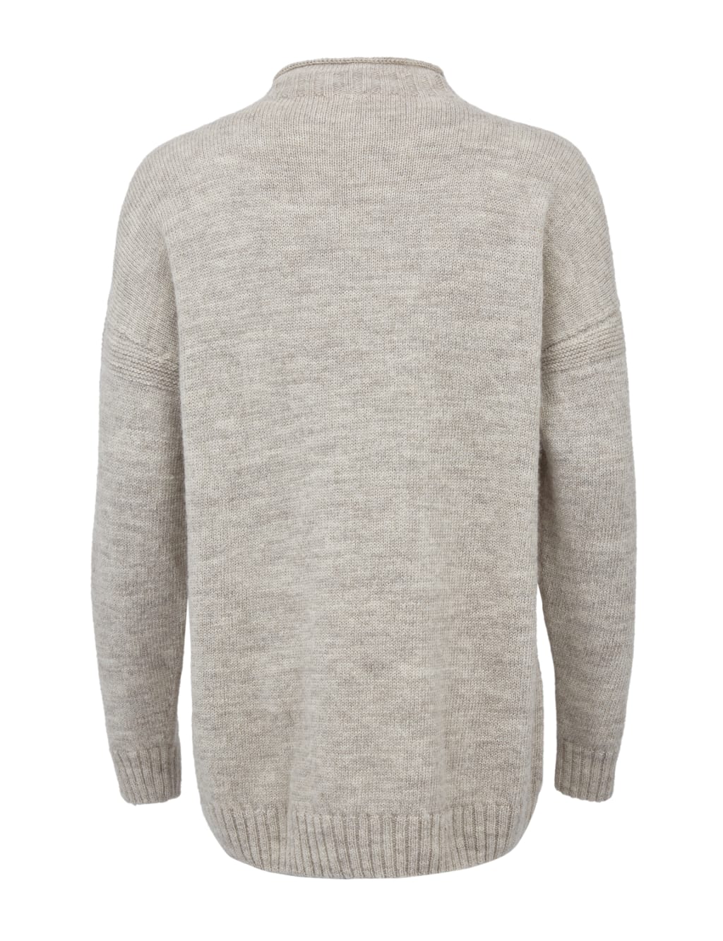 Pure Wool Cable Knit Funnel Neck Jumper 4 of 8