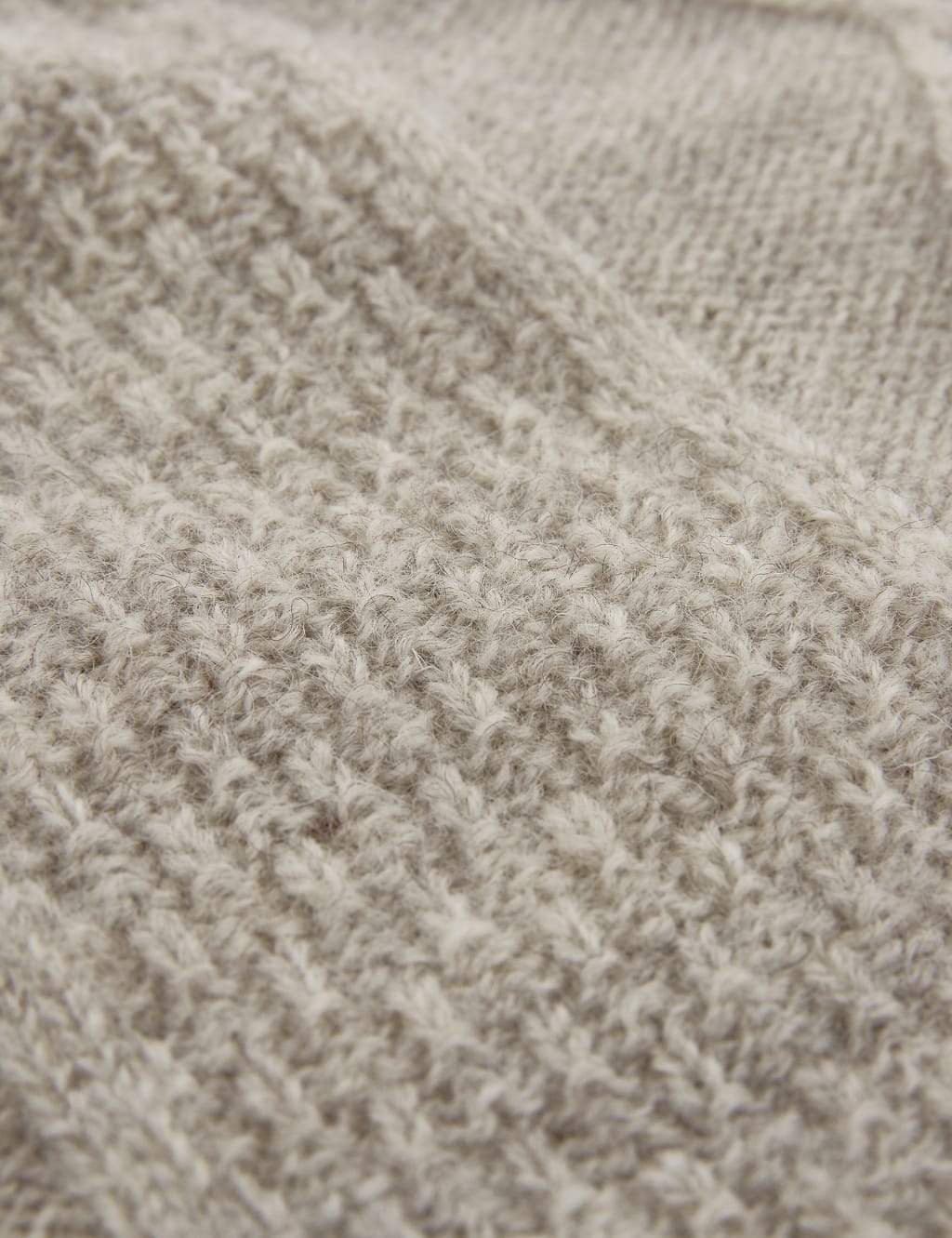 Pure Wool Cable Knit Funnel Neck Jumper 5 of 8