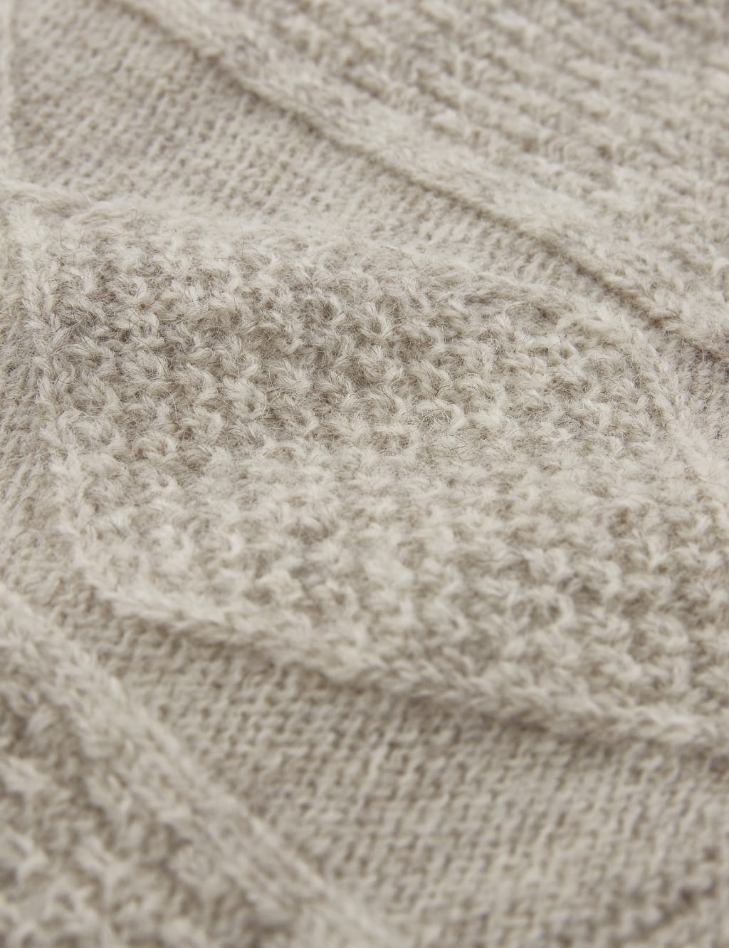 Pure Wool Cable Knit Funnel Neck Jumper 6 of 8