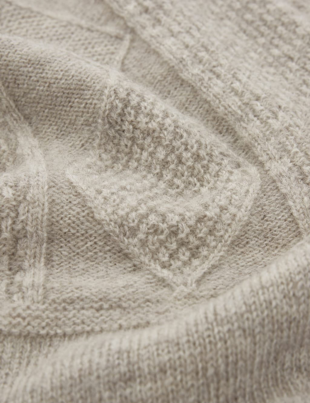 Pure Wool Cable Knit Funnel Neck Jumper 8 of 8